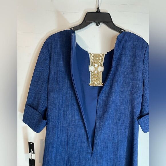 Tahari Arthur S. Levine Navy Blue Dress Size 6- New - Picture 10 of 11